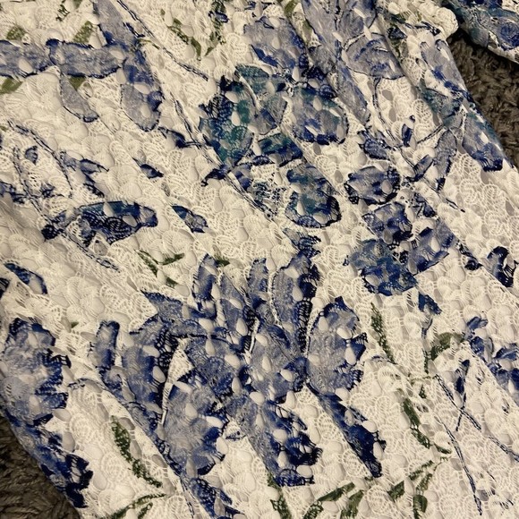 Rabbit Rabbit Rabbit Design 3/4 Bell Sleeve Floral Lace Fit &Flare Dress 16 NWOT - Picture 5 of 11